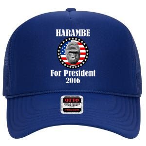 Harambe For President High Crown Mesh Back Trucker Hat