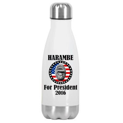 Harambe For President Stainless Steel Insulated Water Bottle