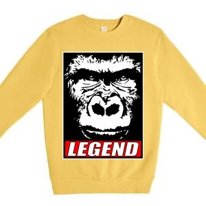 Harambe LEGEND Gorilla Poster RIP 2016 Premium Crewneck Sweatshirt