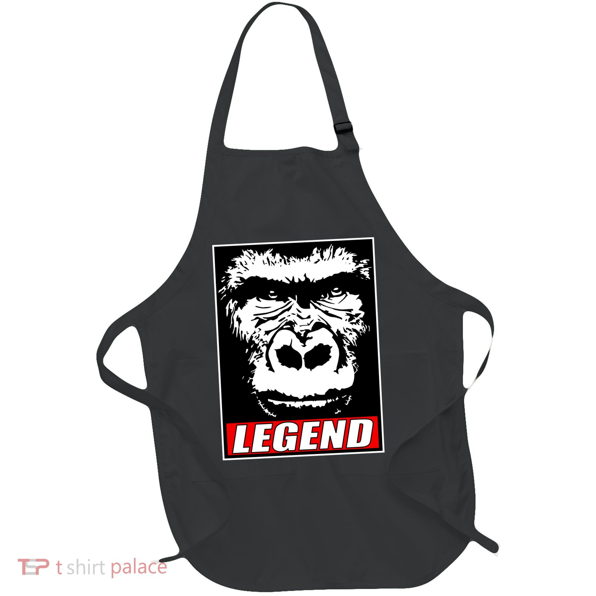 Harambe LEGEND Gorilla Poster RIP 2016 Full-Length Apron With Pockets