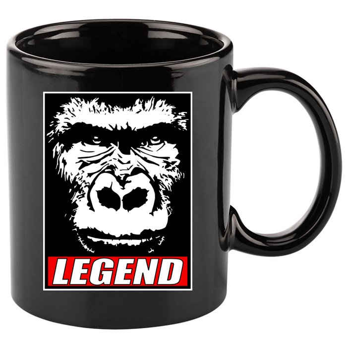 Harambe LEGEND Gorilla Poster RIP 2016 11oz C Handle Ceramic Mug