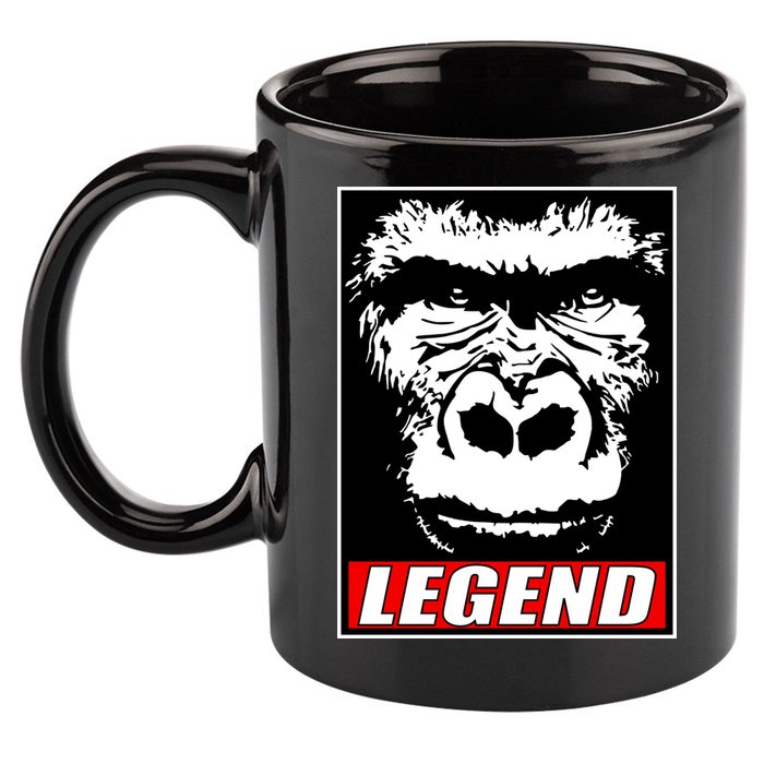 Harambe LEGEND Gorilla Poster RIP 2016 11oz C Handle Ceramic Mug
