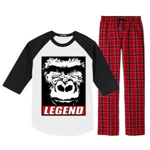 Harambe LEGEND Gorilla Poster RIP 2016 Raglan Sleeve Pajama Set