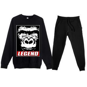 Harambe LEGEND Gorilla Poster RIP 2016 Premium Crewneck Sweatsuit Set