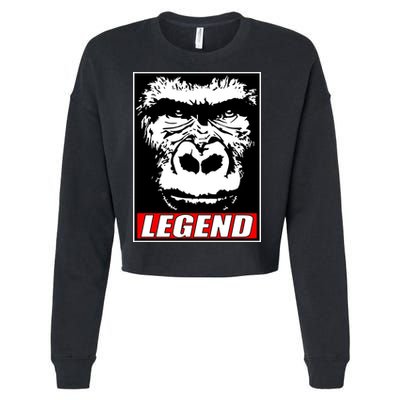 Harambe LEGEND Gorilla Poster RIP 2016 Cropped Pullover Crew