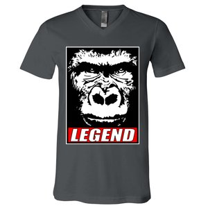 Harambe LEGEND Gorilla Poster RIP 2016 V-Neck T-Shirt