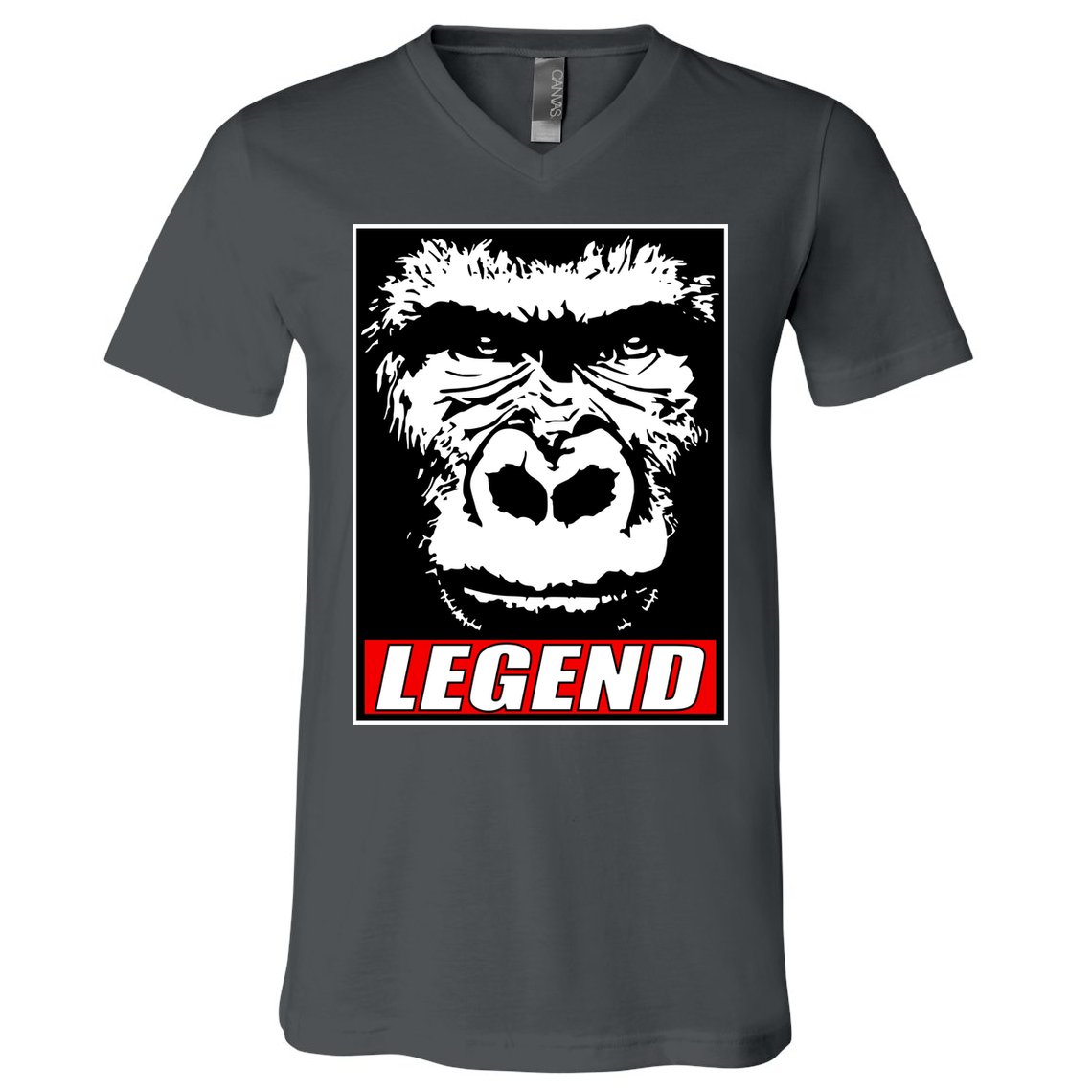 Harambe LEGEND Gorilla Poster RIP 2016 V-Neck T-Shirt