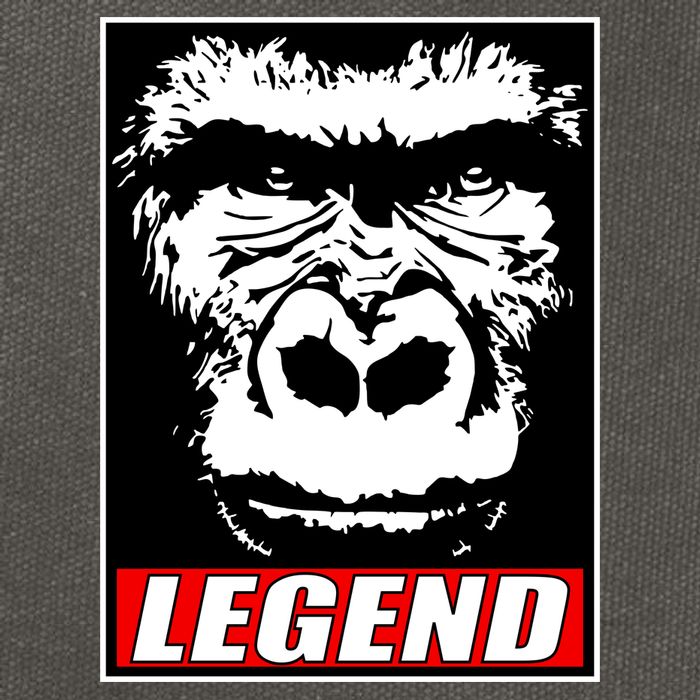 Harambe LEGEND Gorilla Poster RIP 2016 Cotton Canvas Backpack