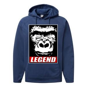 Harambe LEGEND Gorilla Poster RIP 2016 Performance Fleece Hoodie