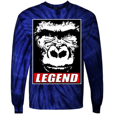 Harambe LEGEND Gorilla Poster RIP 2016 Tie-Dye Long Sleeve Shirt