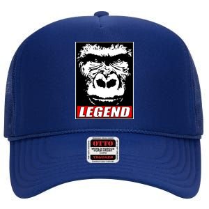 Harambe LEGEND Gorilla Poster RIP 2016 High Crown Mesh Back Trucker Hat