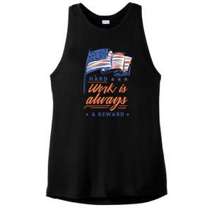 Hard Work Labor Day Ladies PosiCharge Tri-Blend Wicking Tank