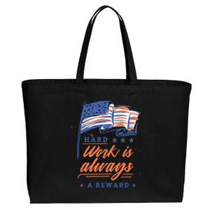 Hard Work Labor Day Cotton Canvas Jumbo Tote