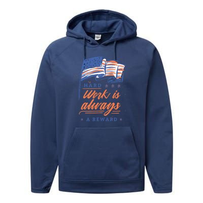 Hard Work Labor Day Performance Fleece Hoodie