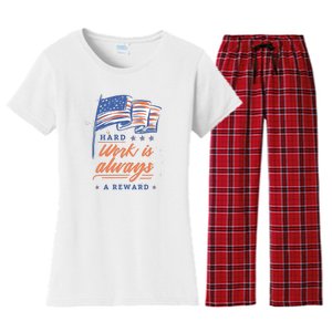 Hard Work Labor Day Women's Flannel Pajama Set