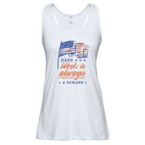 Hard Work Labor Day Ladies Essential Flowy Tank