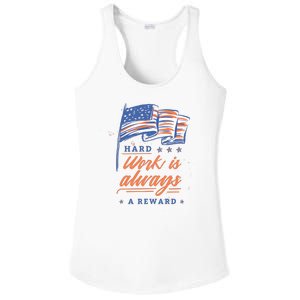 Hard Work Labor Day Ladies PosiCharge Competitor Racerback Tank