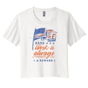 Hard Work Labor Day Women's Crop Top Tee