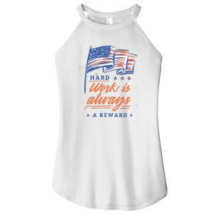 Hard Work Labor Day Women's Perfect Tri Rocker Tank