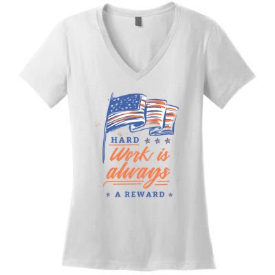 Hard Work Labor Day Women's V-Neck T-Shirt