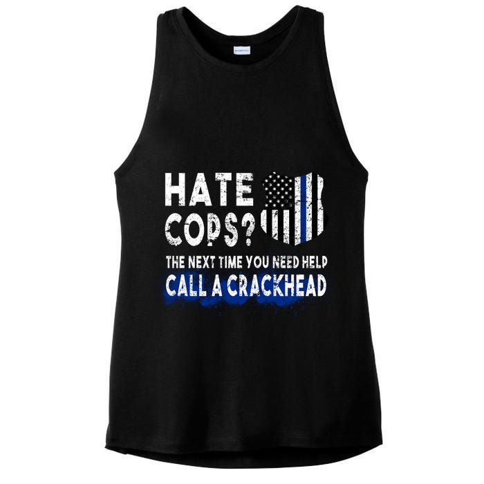 Hare Cops? Need Help Call A Crackhead Ladies PosiCharge Tri-Blend Wicking Tank