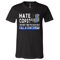 Hare Cops? Need Help Call A Crackhead V-Neck T-Shirt
