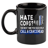 Hare Cops? Need Help Call A Crackhead 11oz C Handle Ceramic Mug