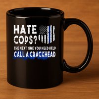 Hare Cops? Need Help Call A Crackhead 11oz C Handle Ceramic Mug
