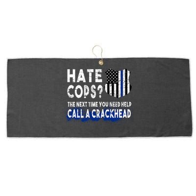 Hare Cops? Need Help Call A Crackhead Large Microfiber Waffle Golf Towel