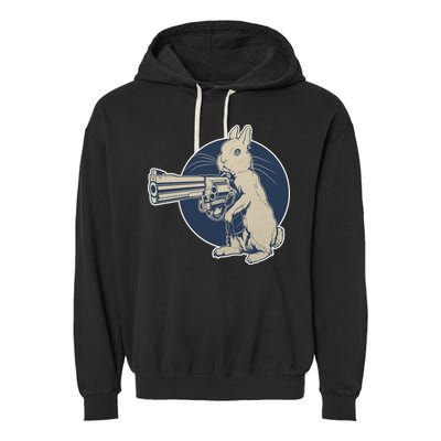 Hare Trigger Gangster Bunny Garment-Dyed Fleece Hoodie