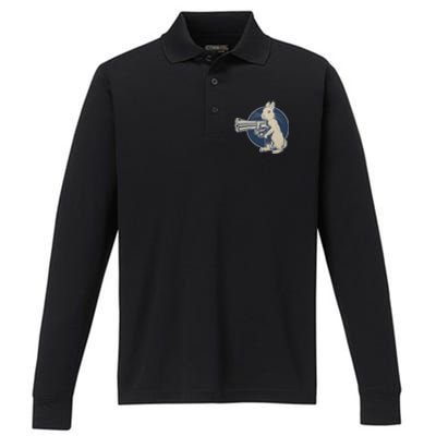 Hare Trigger Gangster Bunny Performance Long Sleeve Polo