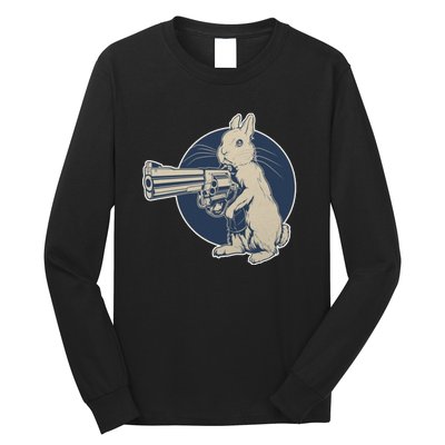 Hare Trigger Gangster Bunny Long Sleeve Shirt