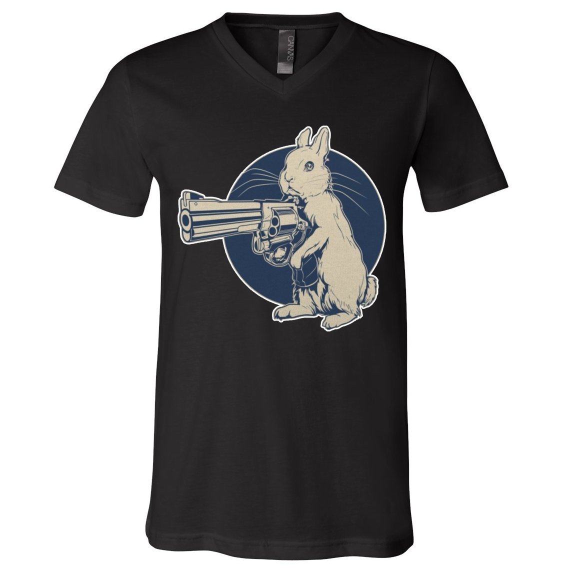 Hare Trigger Gangster Bunny V-Neck T-Shirt