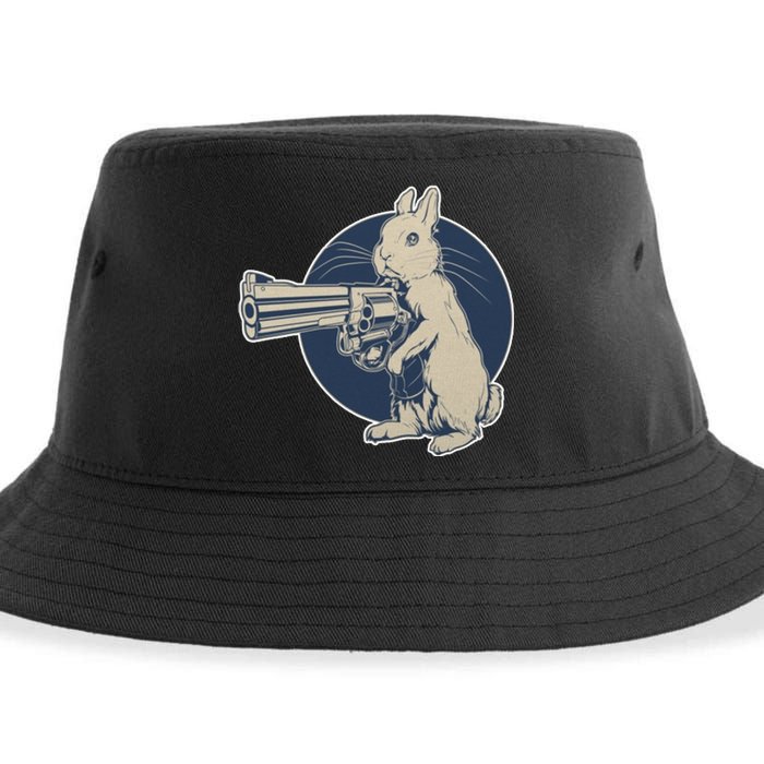 Hare Trigger Gangster Bunny Sustainable Bucket Hat