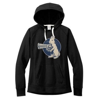 Hare Trigger Gangster Bunny Women's Fleece Hoodie