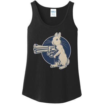 Hare Trigger Gangster Bunny Ladies Essential Tank