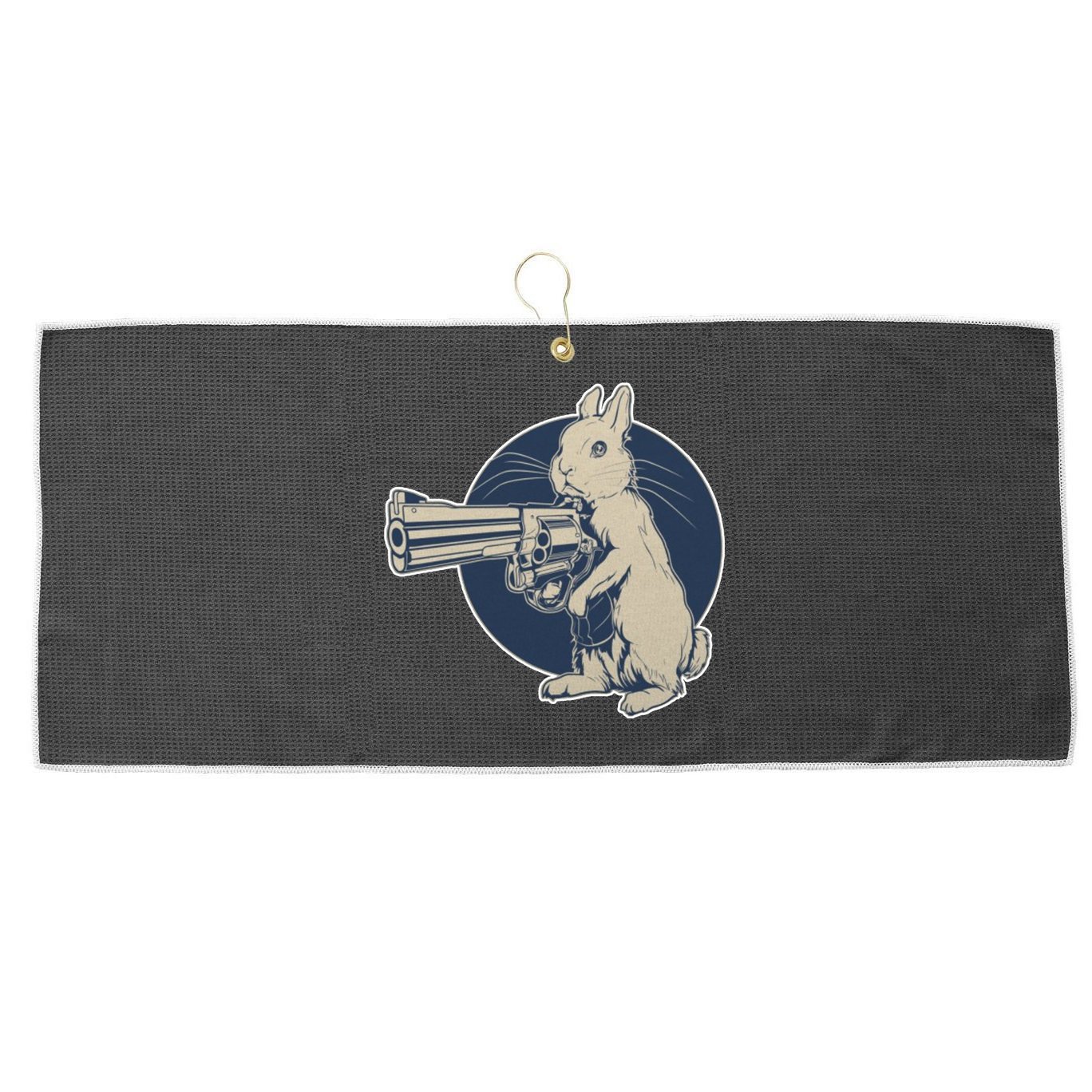 Hare Trigger Gangster Bunny Large Microfiber Waffle Golf Towel