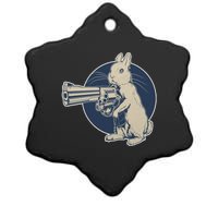 Hare Trigger Gangster Bunny Ceramic Star Ornament