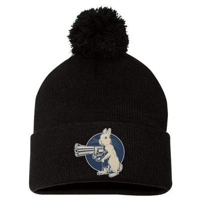 Hare Trigger Gangster Bunny Pom Pom 12in Knit Beanie