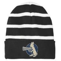 Hare Trigger Gangster Bunny Striped Beanie with Solid Band