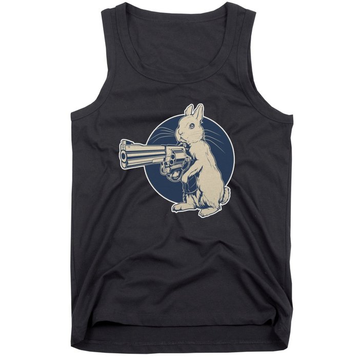 Hare Trigger Gangster Bunny Tank Top