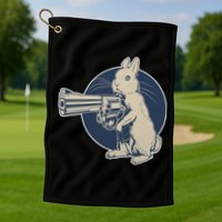 Hare Trigger Gangster Bunny Golf Towel