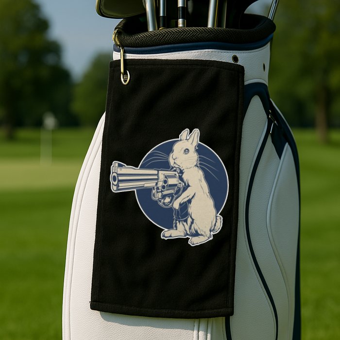 Hare Trigger Gangster Bunny Golf Towel