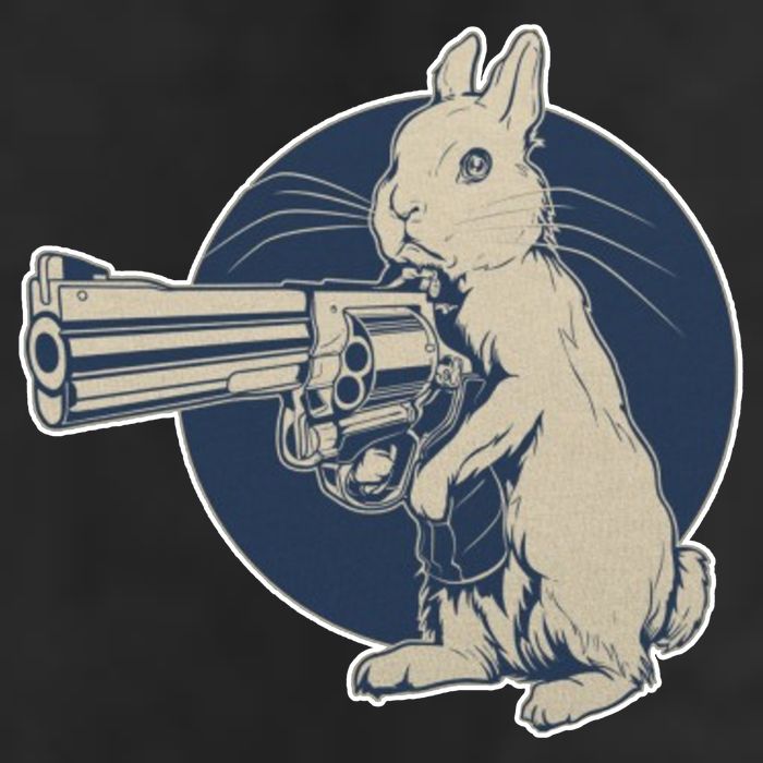 Hare Trigger Gangster Bunny Golf Towel