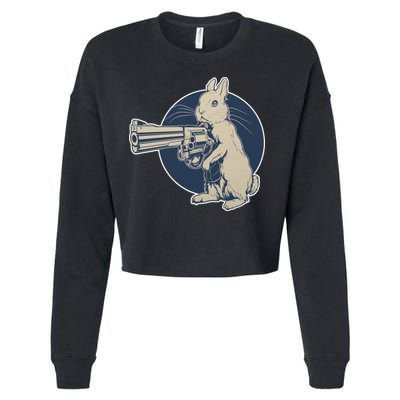 Hare Trigger Gangster Bunny Cropped Pullover Crew