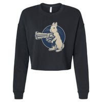 Hare Trigger Gangster Bunny Cropped Pullover Crew