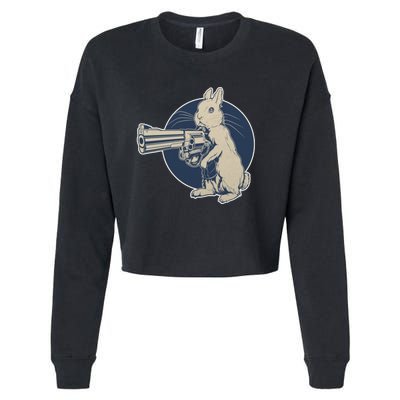 Hare Trigger Gangster Bunny Cropped Pullover Crew