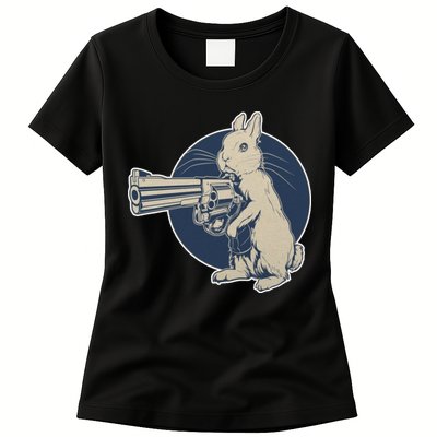 Hare Trigger Gangster Bunny Womens T-Shirt