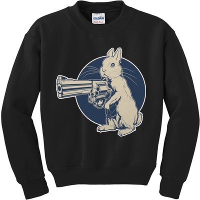 Hare Trigger Gangster Bunny Kids Sweatshirt