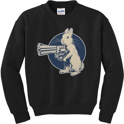 Hare Trigger Gangster Bunny Kids Sweatshirt